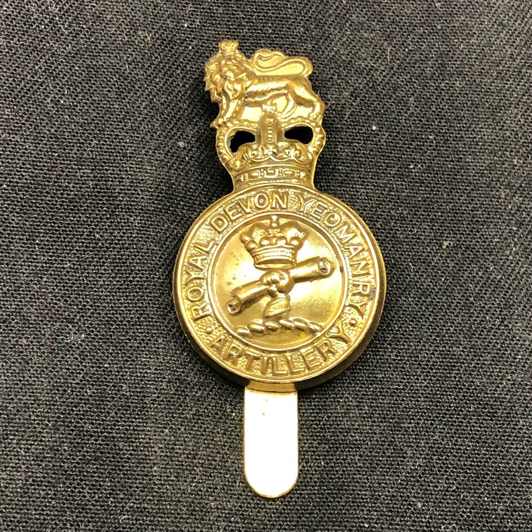 Genuine British Army Brass Cap Badge - Royal Devon Yeomanry - The Militaria Shop