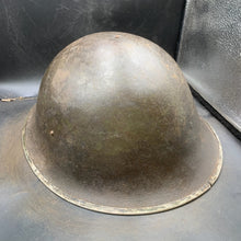 Load image into Gallery viewer, Original WW2 British/Canadian Army Mk3 &quot;Turtle&quot; Combat Helmet - The Militaria Shop
