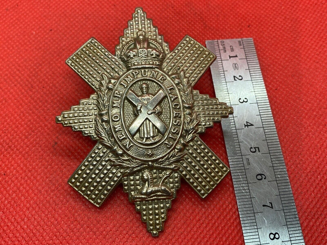 WW1 / WW2 British Army Volunteer Battalion Black Watch Regiment Cap Badge