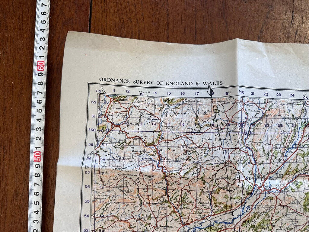 Original WW2 British Army GSGS OS Map of England & Wales - Brecon & Llandovery - The Militaria Shop