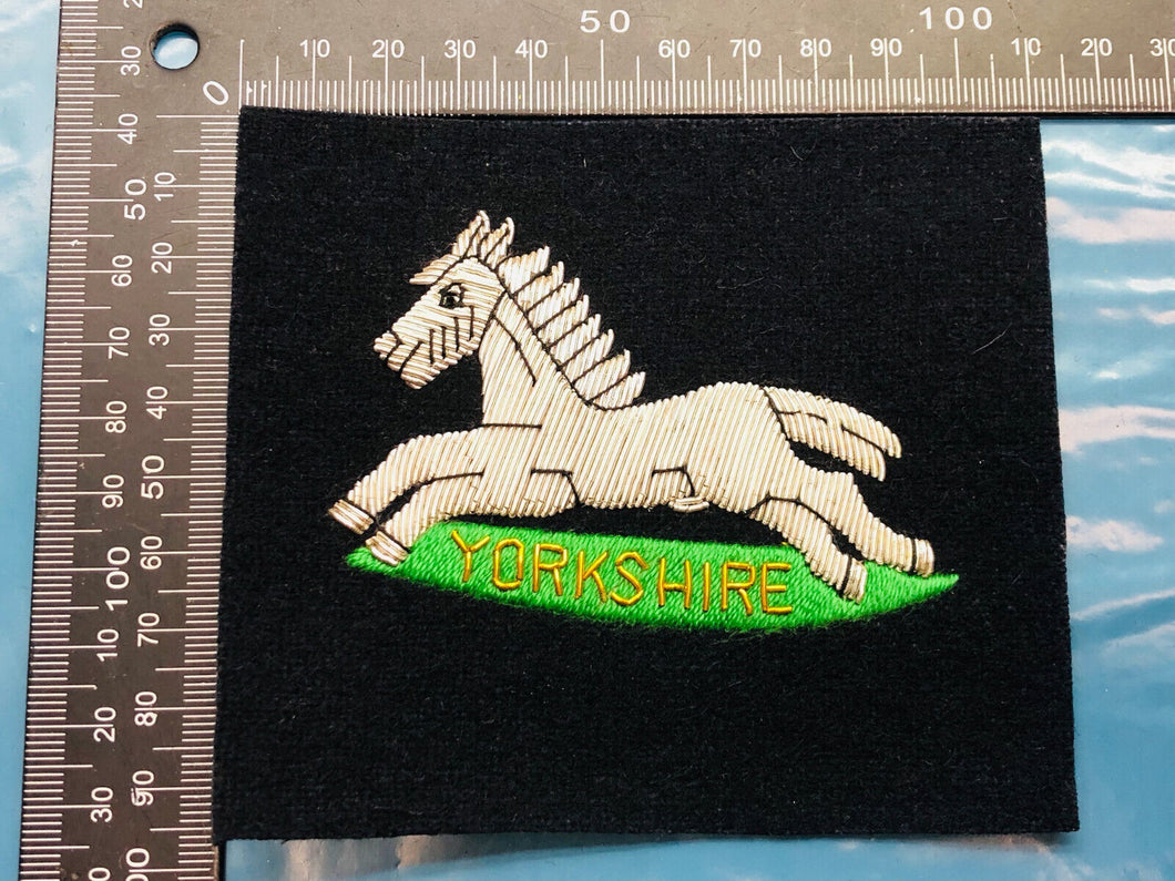 Blazer-Abzeichen mit Bullion-Stickerei der britischen Armee – Das Yorkshire Regiment