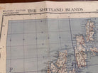 Original WW2 British Army RAF Navy Base Map of Scotland Shetland/Orkney Islands - The Militaria Shop