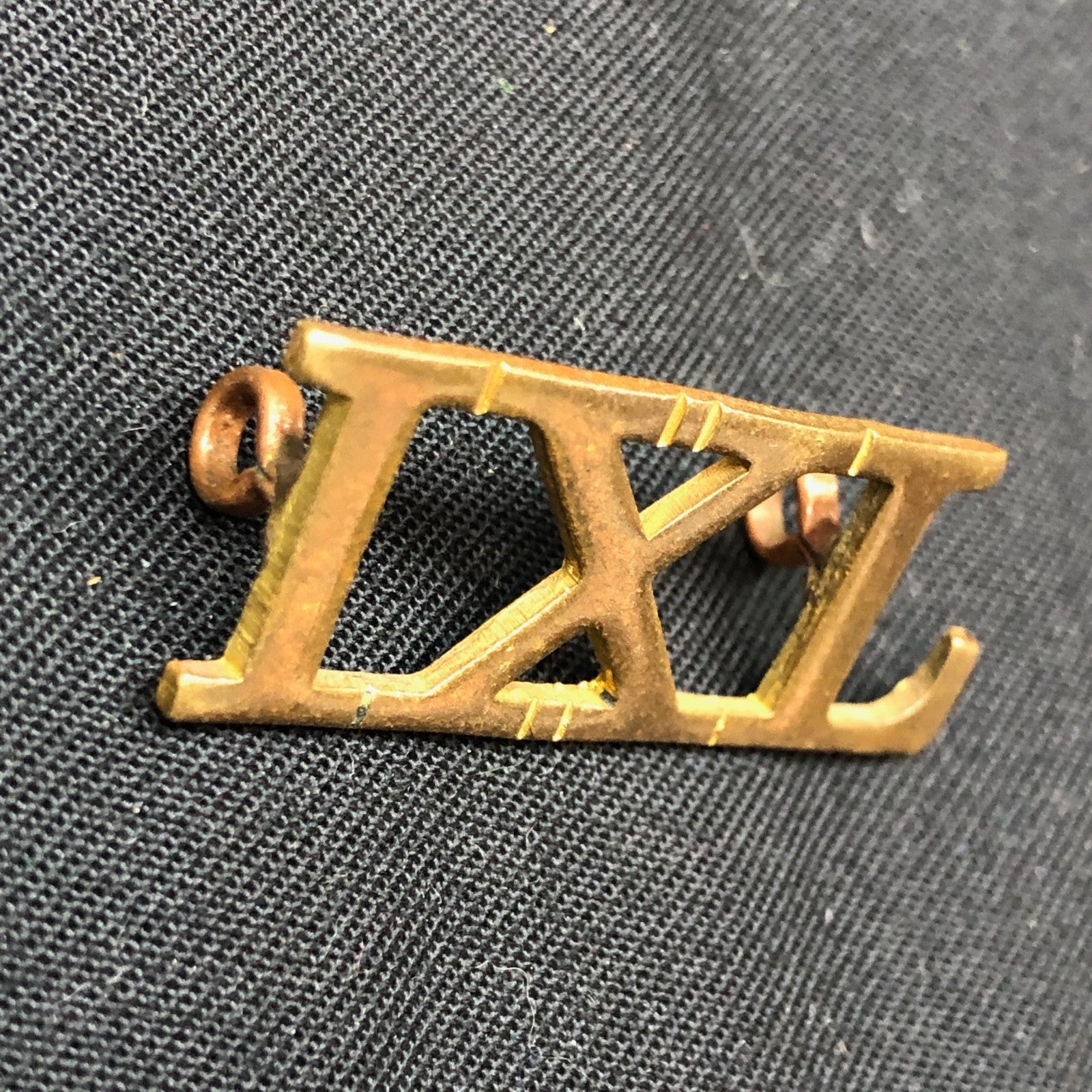 Original WW1 British Army Brass Shoulder Title - 9th Lancers IXL Regiment - The Militaria Shop