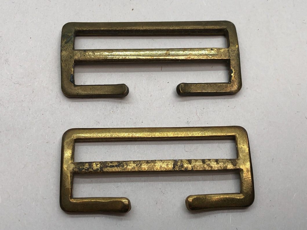 Original WW2 British Army Small Pack / Large Pack Strap Brass Buckles