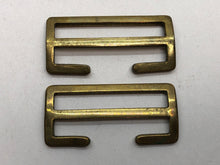 Load image into Gallery viewer, Original WW2 British Army Small Pack / Large Pack Strap Brass Buckles
