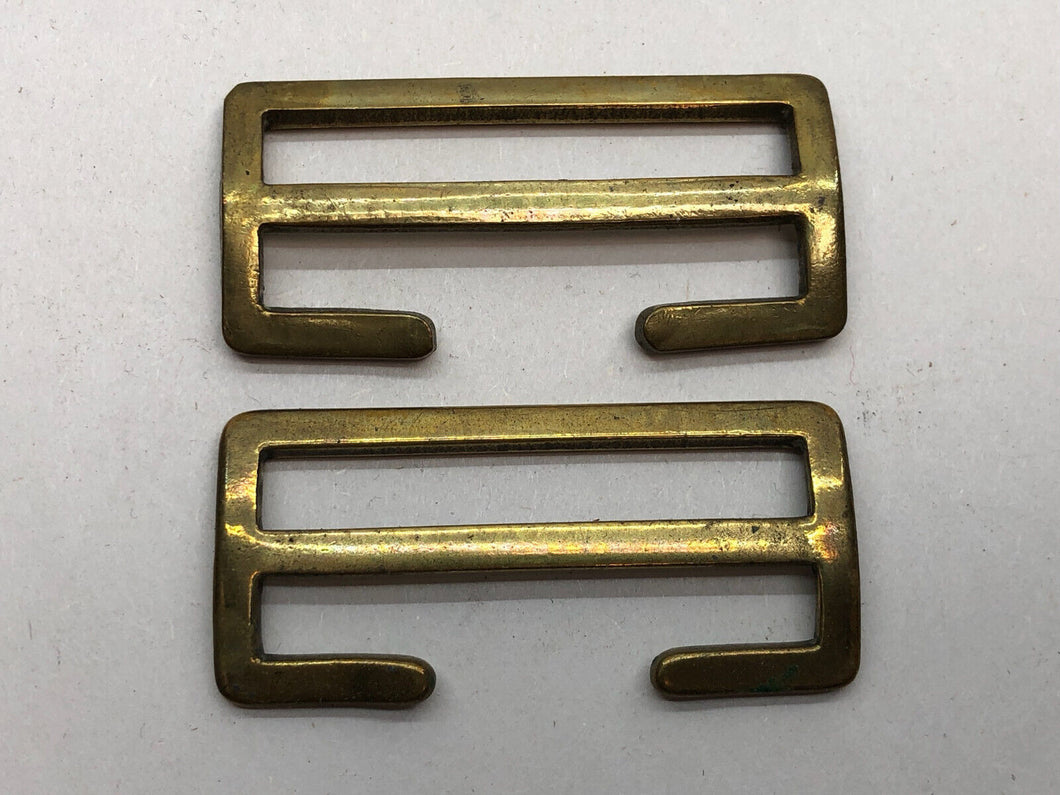 Original WW2 British Army Small Pack / Large Pack Strap Brass Buckles