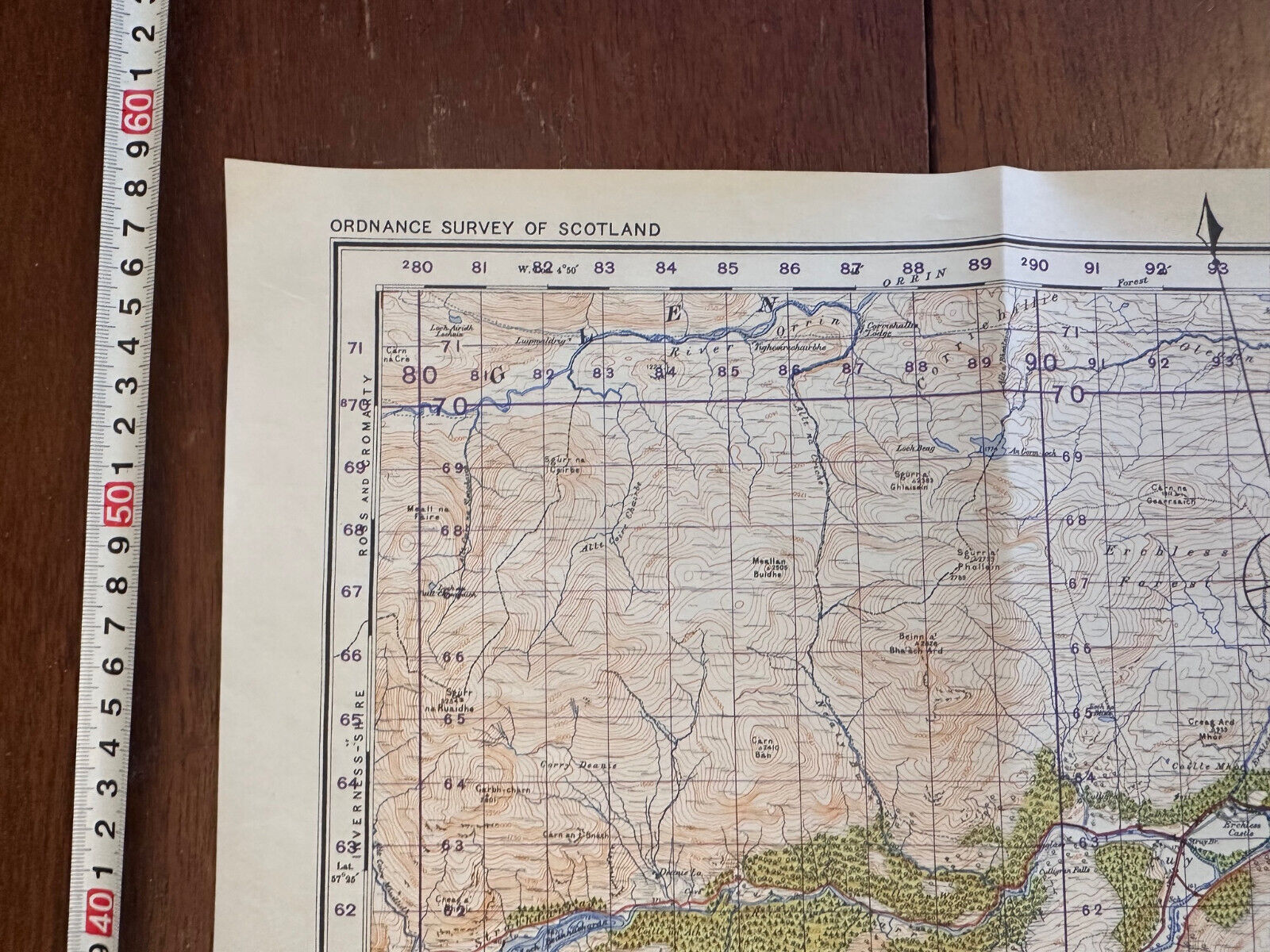 Original WW2 British Army GSGS Map of Scotland - Inverness - The Militaria Shop