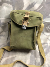 Load image into Gallery viewer, Original WW2 British Army Lightweight Assault Gas Mask Bag 1944 Dated
