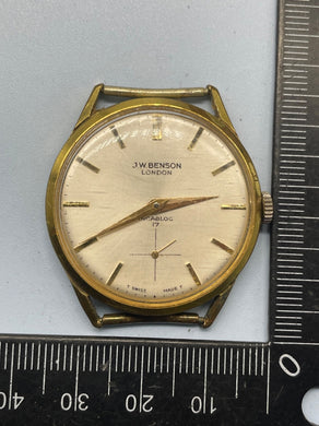 Gentleman's Wrist Watch - JW Benson London - Incabloc 17 Jewel - The Militaria Shop