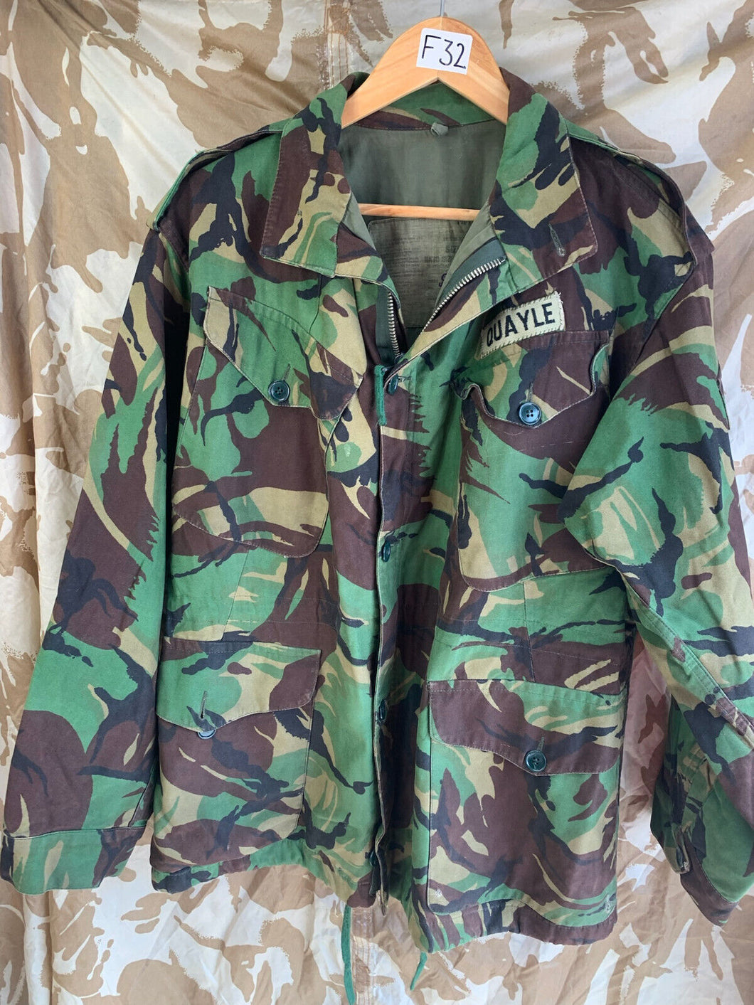 Genuine British Army Smock Combat 1968 Pattern DPM Camouflage - Size 2