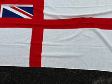 Load image into Gallery viewer, Large Size Original British Royal Navy White Ensign - WD Marked 1986 - Chatham
