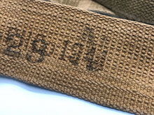 Load image into Gallery viewer, Original WW2 British Army Tan Webbing Shoulder Strap 37 Pattern - 1941 Dated
