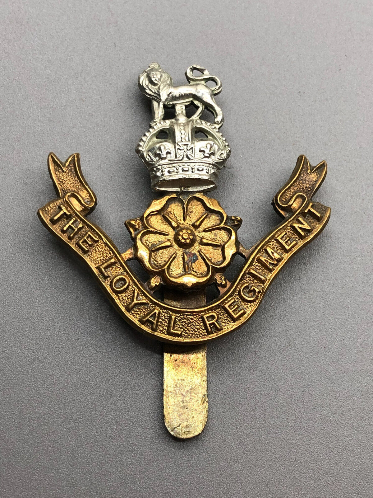 Original WW2 British Army The Loyal Regiment Cap Badge - The Militaria Shop