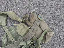 Load image into Gallery viewer, Original British Army 58 Pattern Webbing Rig Set Up - Belt, Pouches, Roll
