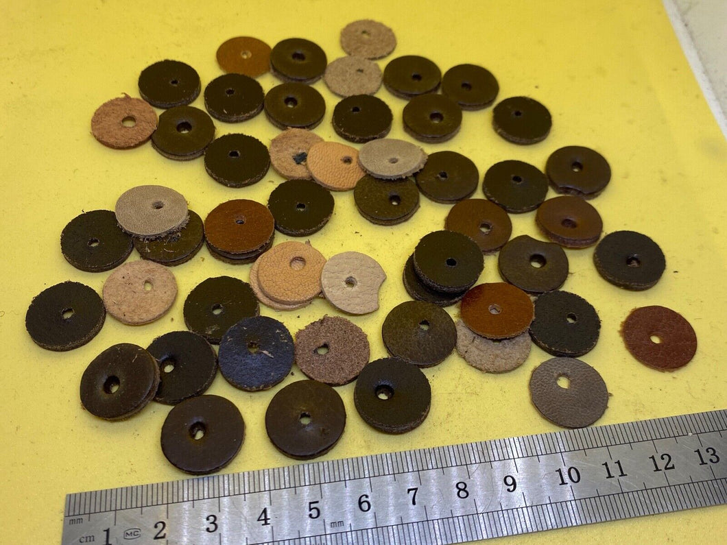 Quantity of Round Leather Washers for WW2 German Helmet Liners - Reproduction