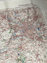 Load image into Gallery viewer, Original WW2 German Army Map of UK - Manchester / Liverpool / North West England
