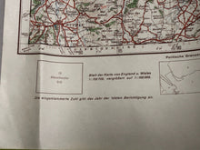 Load image into Gallery viewer, Original WW2 German Army Map of UK - Manchester / Liverpool / North West England
