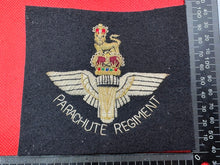 Load image into Gallery viewer, British Army Bullion Embroidered Blazer Badge - Parachute Regiment -Queens Crown
