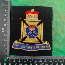 Load image into Gallery viewer, British Army Bullion Embroidered Blazer Badge - The Wiltshire Regiment
