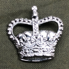 British Army Metal Rank Badge in Chromium plated metal - Small Crown - Staff Sgt - The Militaria Shop