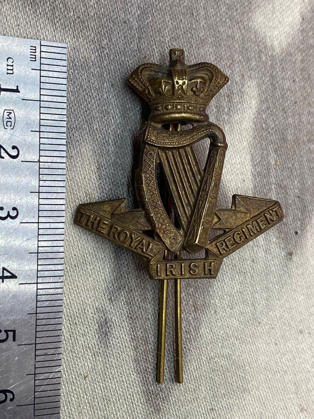 Original Victorian Era British Army The Royal Irish Regiment Cap Badge