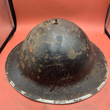 Load image into Gallery viewer, Original WW2 Mk2 British Army Brodie Combat Helmet &amp; Liner Set
