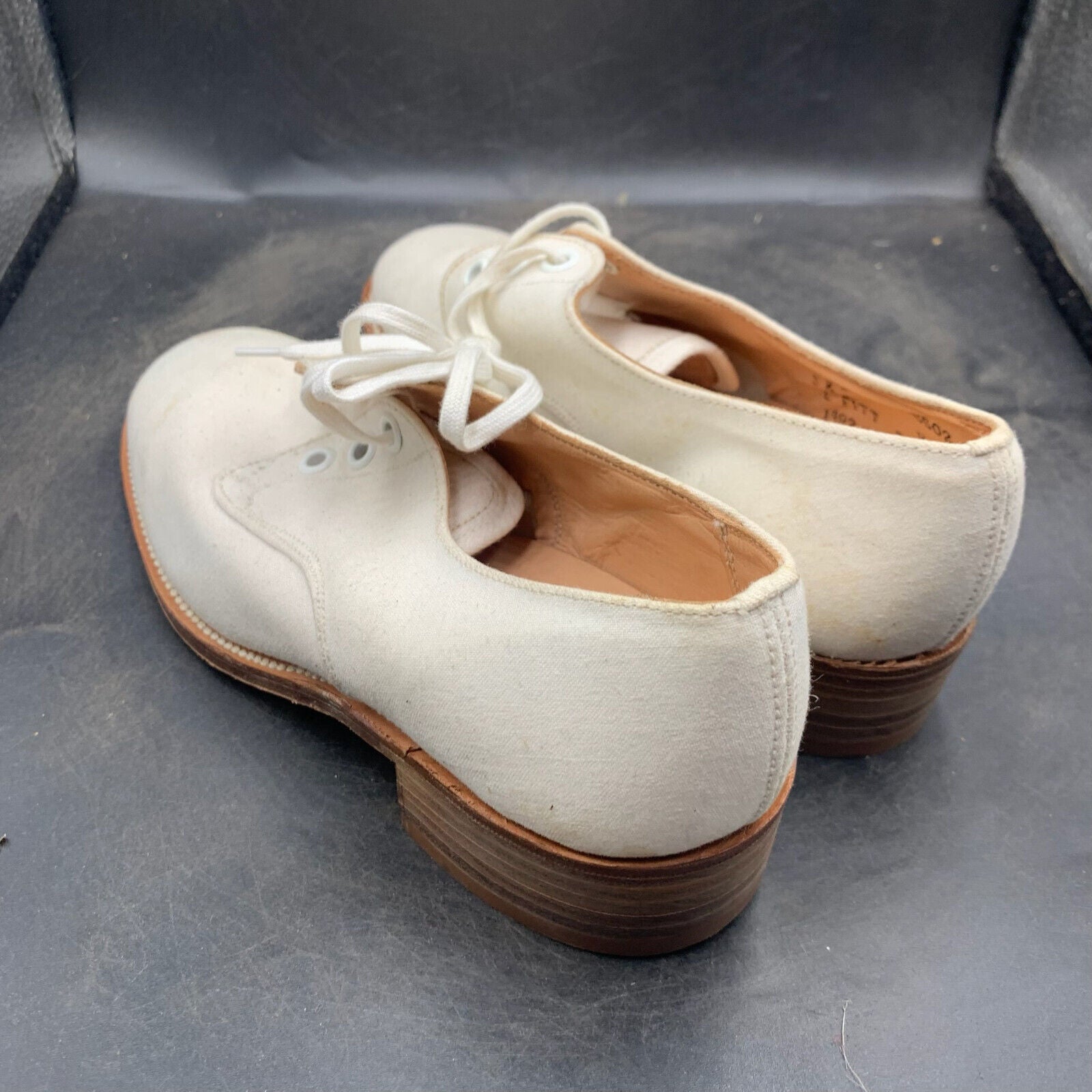 Genuine British Army Summer White Dress Shoes - Size 210 - Approx UK 2.5 - The Militaria Shop