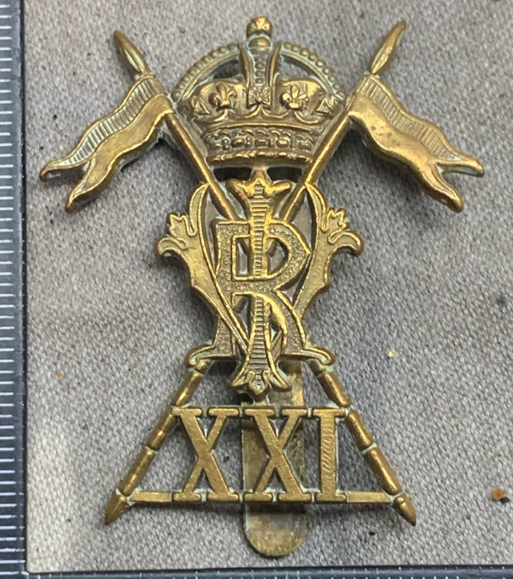 Original WW1 British Army 21st Lancers Cap Badge