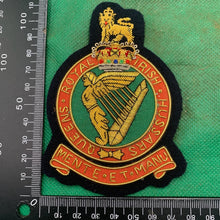 Load image into Gallery viewer, British Army Bullion Embroidered Blazer Badge - Queen&#39;s Royal Irish Hussars
