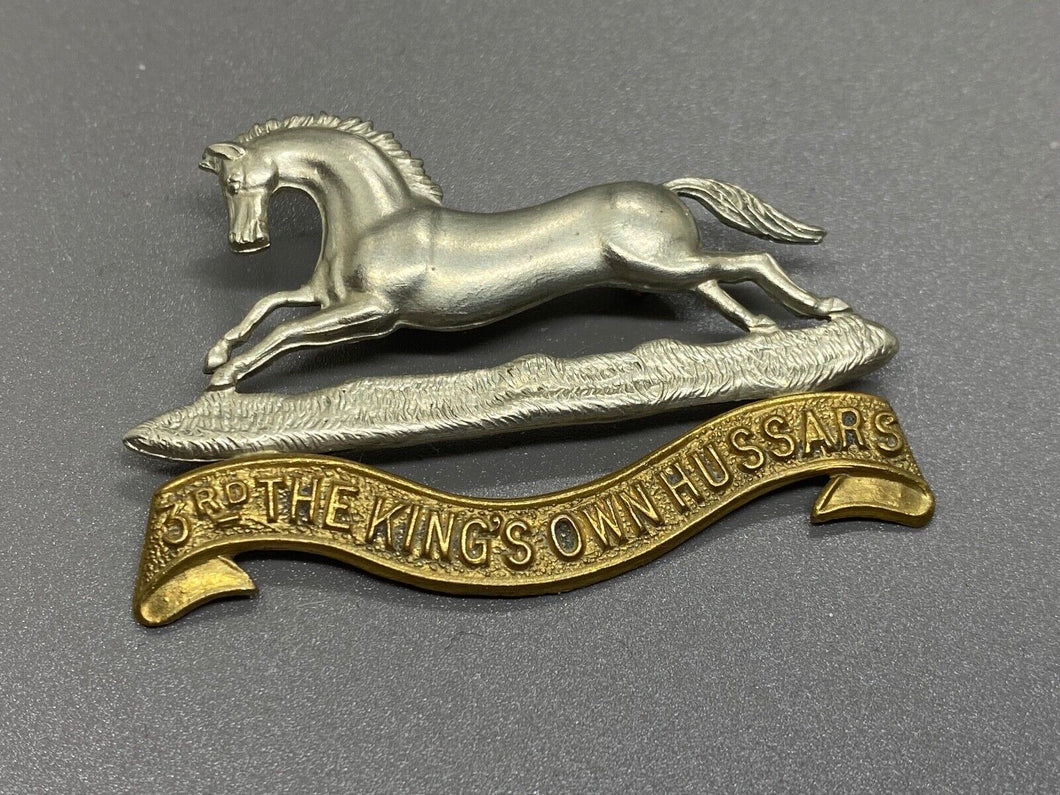 British Army 3rd The Queen's Own Hussars Regiment Cap Badge