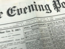 Lade das Bild in den Galerie-Viewer, Original britische Zeitung aus dem 2. Weltkrieg, Besetzungstrikot der Kanalinseln – Juni 1942 
