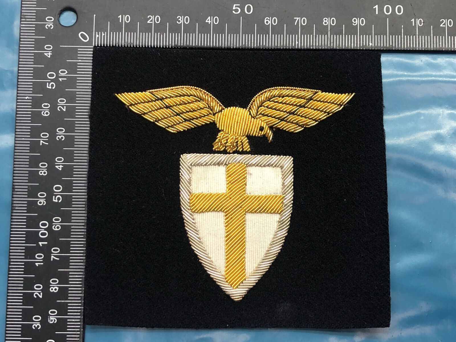 British RAF Bullion Embroidered Blazer Badge - RAF Attached to 8th Army - The Militaria Shop