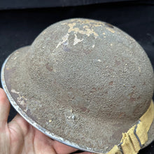 Load image into Gallery viewer, Original WW2 British Army Combat Helmet Complete - Untouched Texture Finish
