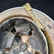 Charger l&#39;image dans la galerie, Original WW2 British Home Front Civil Defence Warden&#39;s Helmet -Liner &amp; Chinstrap
