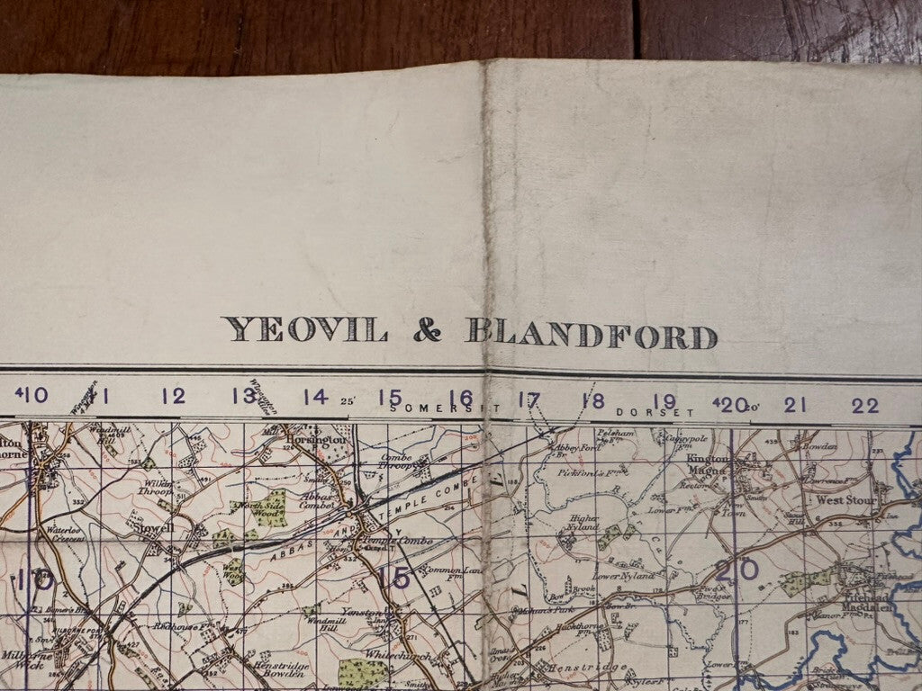 Original WW2 British Army GSGS OS Map of Great Britain - Worcester - The Militaria Shop
