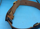 Original British Army Officer's Sam Browne Leather Belt - Approx 32" Waist - The Militaria Shop