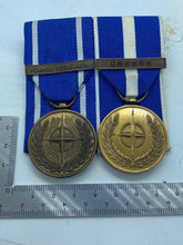 Load image into Gallery viewer, Original Pair of Mounted United Nations Medals - KOSOVO &amp; Former Yugoslavia Bars
