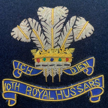 Load image into Gallery viewer, British Army Bullion Embroidered Blazer Badge - 10th Royal Hussars
