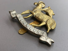 Charger l&#39;image dans la galerie, Original WW2 British Army Queen&#39;s Royal Regiment West Surrey Regiment Cap Badge
