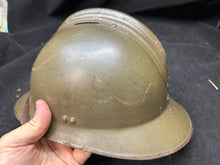 Load image into Gallery viewer, Original WW2 French Army M1926 Adrian Helmet Complete with Liner &amp; Chinstrap
