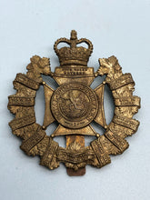 Load image into Gallery viewer, Royal Winnipeg Rifles Canadian Army Cap Badge with Queen Elizabeth&#39;s Crown
