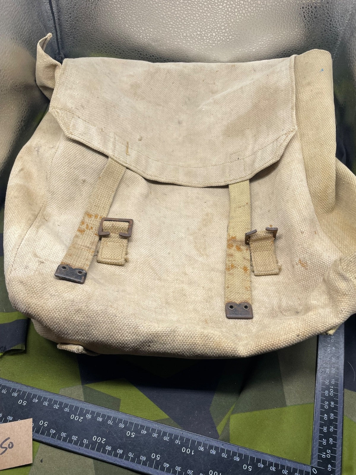 Original British Army 37 Pattern Webbing Large Pack 1953 Dated - The Militaria Shop