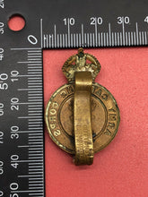 Load image into Gallery viewer, Original WW2 British Army Catering Corps Kings Crown Cap Badge
