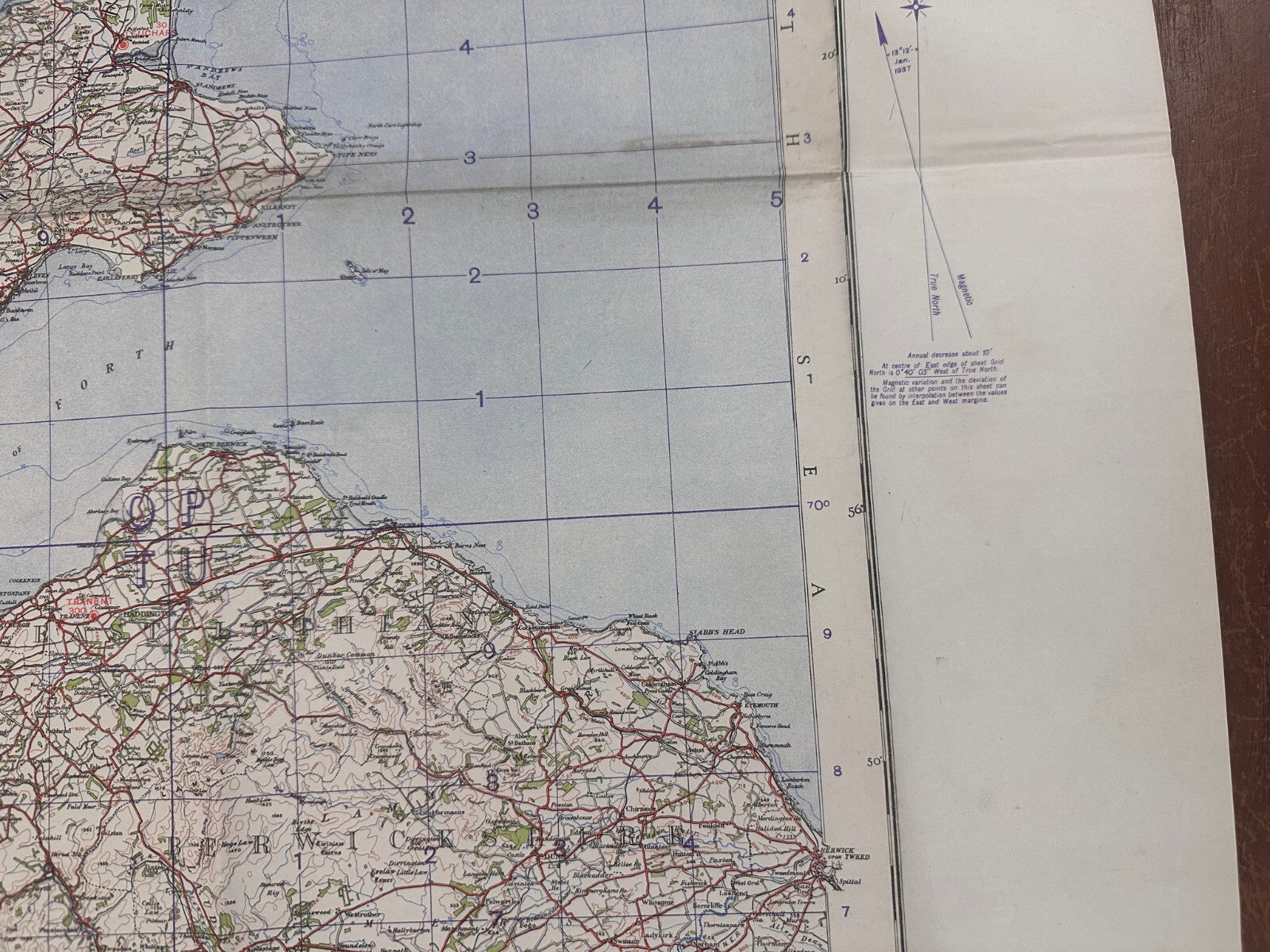 Original WW2 British Army RAF Navy Base Map of Scotland - The Forth, Clyne & Tay - The Militaria Shop