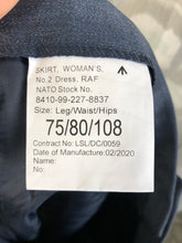 Load image into Gallery viewer, New Old Stock British Army Suplus Woman&#39;s No.2 Dress RAF Skirt - 75/80/108

