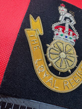 Load image into Gallery viewer, British Army Bullion Embroidered Blazer Badge - The Loyal Regiment - Kings Crown
