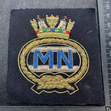 Load image into Gallery viewer, British Royal Merchant Navy Marine Bullion Embroidered Blazer Badge
