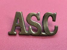 Load image into Gallery viewer, Original WW1/WW2 British Army ASC Army Service Corps Shoulder Title
