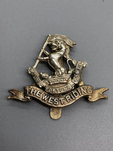 Load image into Gallery viewer, Original WW1 British Army Cap Badge - Duke of Wellington&#39;s West Riding Regiment
