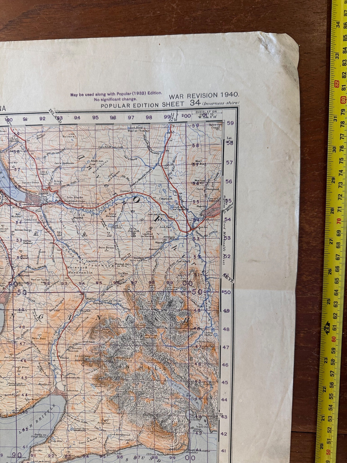 Original WW2 British Army GSGS Map of Scotland - Cuillins, Rhum & Canna - The Militaria Shop